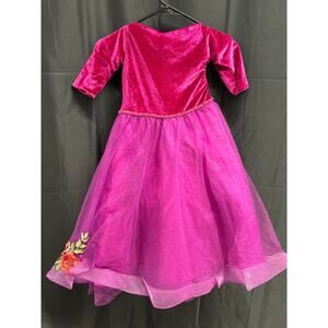 Youth Baby Online Dress Holiday Floral Velvet Unsized